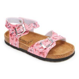 Pink Butterflies Buckle Sandal - Girls
